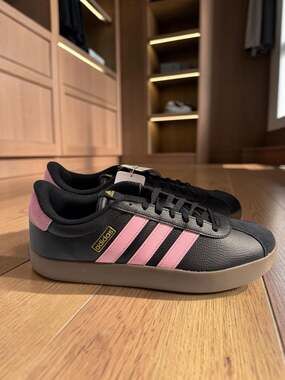 Adidas VL Court 3.0 Black True Pink Casual Sneakers JH6610 Size 11.5